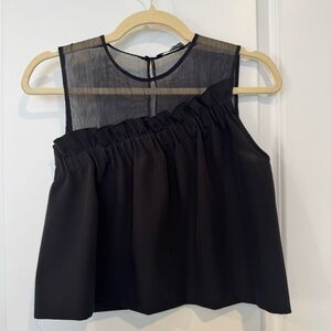 Zara Black Sheer Women's Blouse